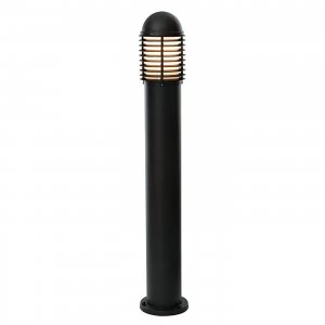 Image of Outdoor Bollard Light Matt Black, Opal Polycarbonate IP44, E27