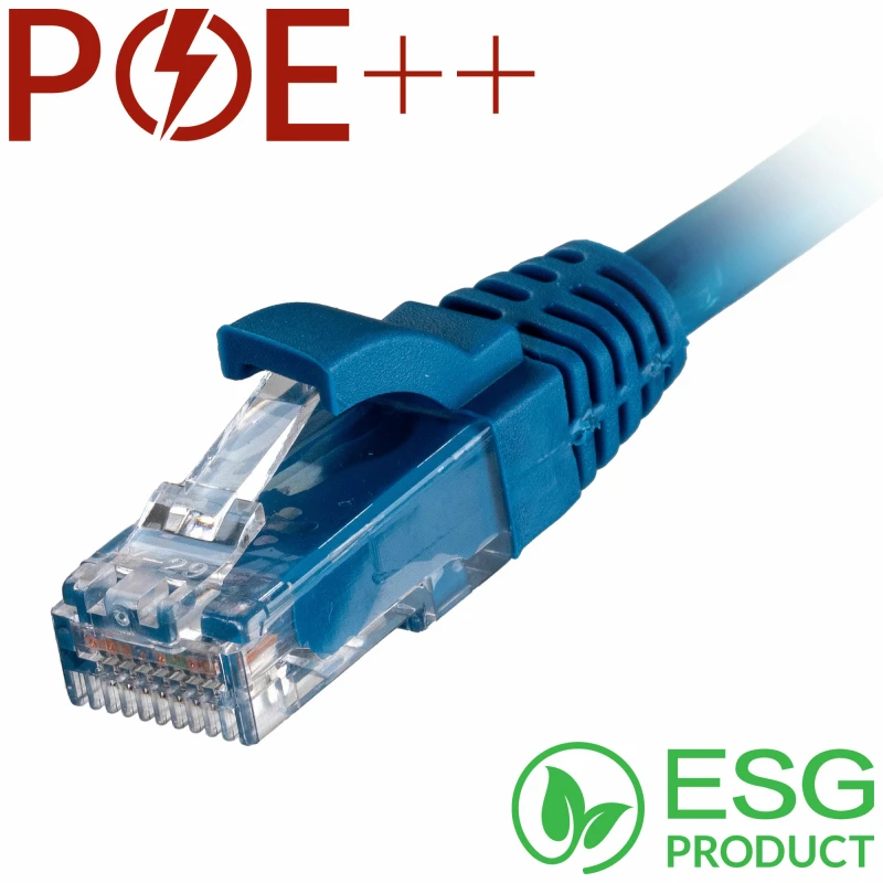 Image of Cablenet Cablenet 0.5m Cat6 RJ45 Blue U/UTP LSOH 24AWG Snagless Booted Patch Lead (PK 100) L60-4005B