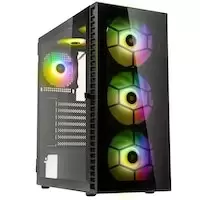 Image of Kolink Observatory HF Glass ARGB Midi Tower Case - Black