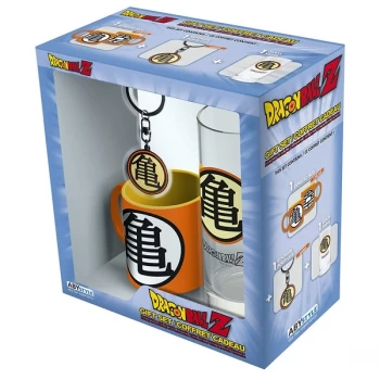 image of Dragon Ball - Glass 29cl + Keyring + Mini Mug "Kame Symbol"