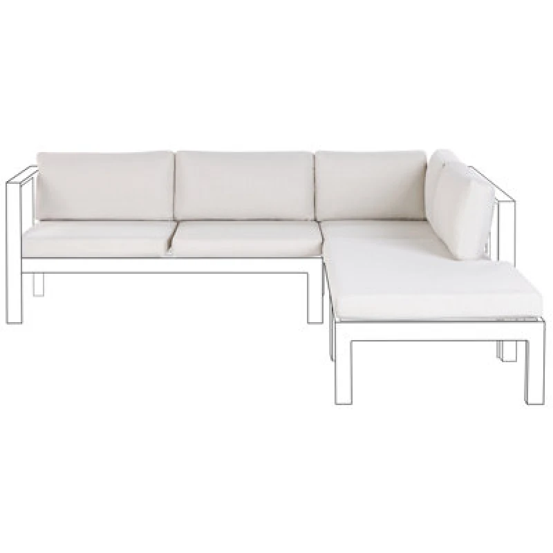 Image of Beliani Outdoor Cushion Cover Set Messina Off-White
