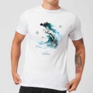 image of Frozen 2 Nokk Water Silhouette Mens T-Shirt - White - 3XL