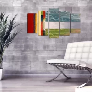 Image of 5ABSMDF-35 Multicolor Decorative MDF Painting (5 Pieces)