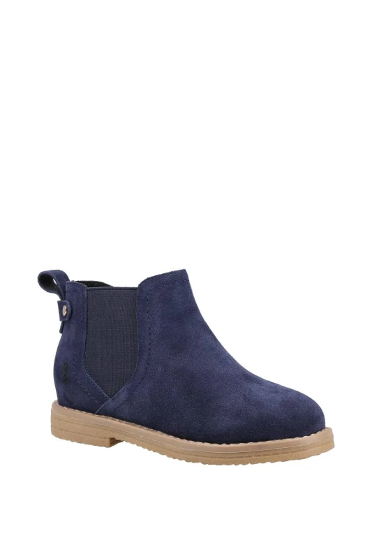 Image of Hush Puppies 'Mini Maddy' Suede Boot Navy female