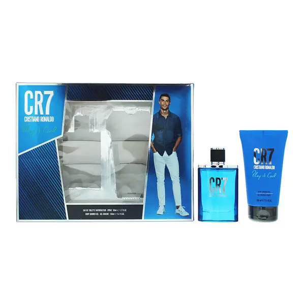 image of Cristiano Ronaldo Play It Cool 2 Piece Gift Set: Eau de Toilette 50ml - Shower Gel 150ml