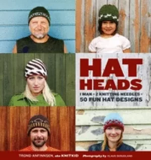 Image of hatheads 1 man 2 knitting needles 50 fun hat designs
