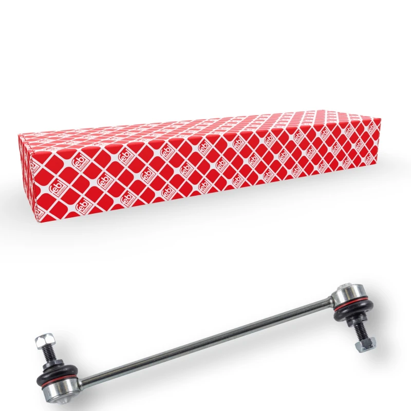 Image of FEBI BILSTEIN 18084 Anti-roll bar link OE Turbo NEW, Front Axle Right, with nuts Metal Link Stabiliser (3229)