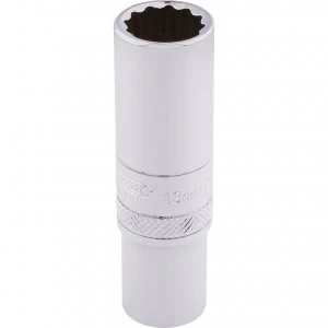 Image of Draper 3/8" Drive Polished Finish Hi-Torq Deep Bi Hexagon Socket Metric 3/8" 12mm