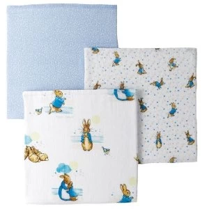 image of Peter Rabbit Baby Collection Muslin Squares (set of 3)