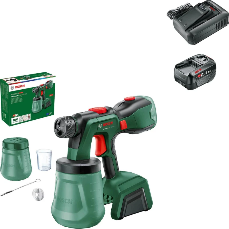 Image of Bosch ADVANCEDSPRAY 18V-500 P4A 18v Cordless Paint Spray System ADVANCEDSPRAY 18V-500 Batteries: 1 x 6ah Li-ion