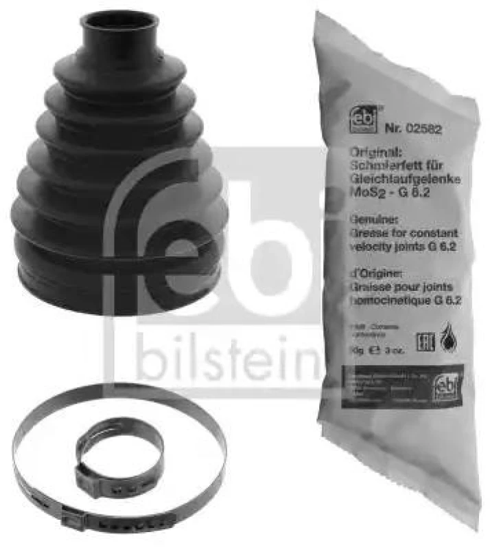 Image of FEBI BILSTEIN 100322 CV Boot Front Axle Left, Thermoplast Thermoplast Bellow,drive shaft (194)