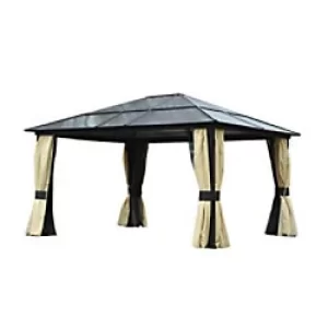 image of OutSunny Gazebo 84C-042 Black 2650 x 4300 x 3600 mm