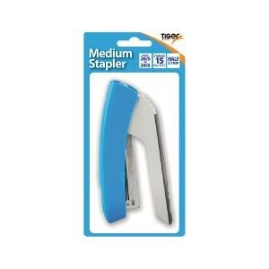 image of Tiger Medium Half Strip Assorted 266 Stapler Pack of 6 301508