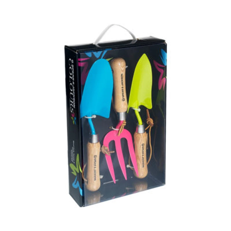 Image of Spear and Jackson Colours 3 Piece Carbon Steel Garden Tool Set COLOURS3PS