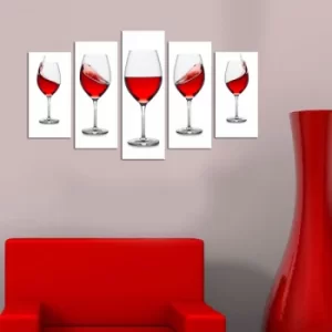 Image of 5M-37 Multicolor Decorative MDF Painting (5 Pieces)
