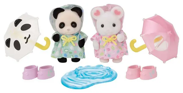 Image of Sylvanian Families Nursery Friends Rainy Day Duo Set