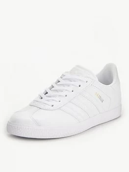 Image of adidas Originals Gazelle Junior Trainer - White, Size 4