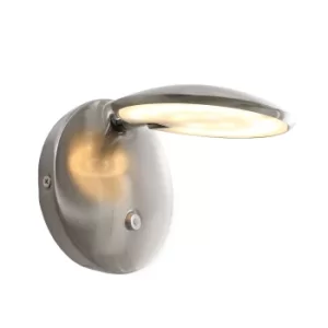 Image of Zenith Integrated LED Wall Light Steel Brushed, Plastic Matt