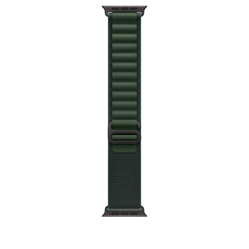 Image of Apple 49mm Dark Green Alpine Loop - Medium - Black Titanium Finish MYPR3ZM/A