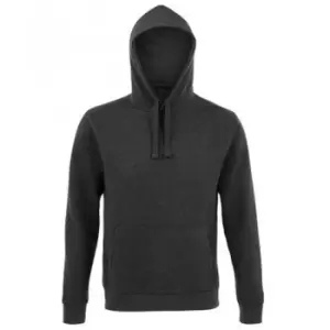 Image of SOLS Unisex Adults Spencer Hooded Sweatshirt (3XL) (Charcoal Marl)