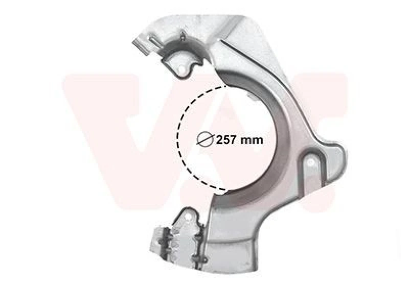 Image of VAN WEZEL Brake disc backing plate VAN WEZEL 3804371