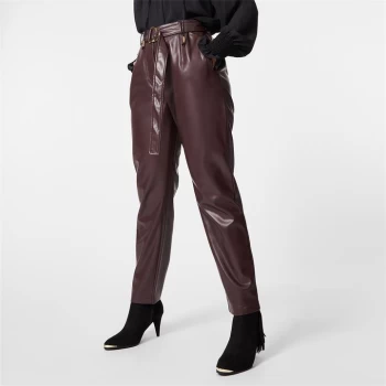Image of Biba BIBA PU Trousers - Berry