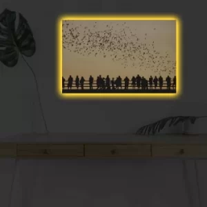 Image of 4570DHDACT-040 Multicolor Decorative LED Lighted Canvas Painting