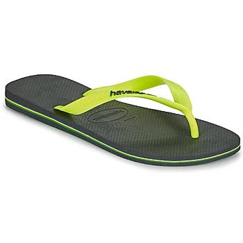 Image of Havaianas BRASIL LOGO mens Flip flops / Sandals (Shoes) in Grey
