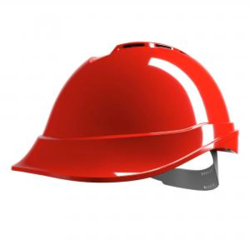 Image of MSA V - Gard 200 Vented Safety Helmet Red