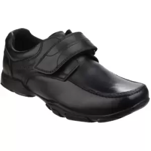 Image of Hush Puppies Boys Freddy 2 Leather Durable Back to School Smart Shoes UK Size 1.5