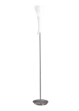 image of Zack Floor Lamp 1 Light E14, Satin Nickel