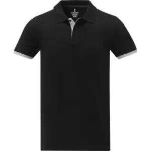 image of Elevate Mens Morgan Short-Sleeved Polo Shirt (M) (Solid Black)