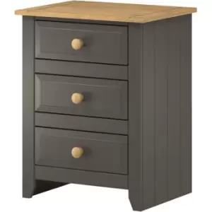 Image of 3 drawer bedside cabinet