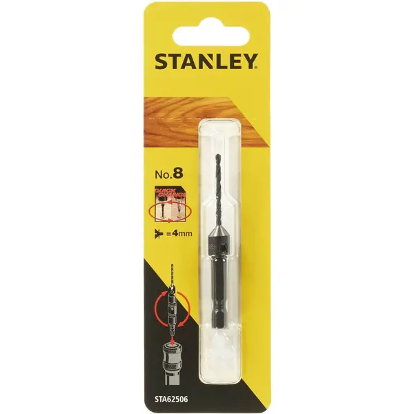 Image of Stanley Pilot Drill Bit And 8 Countersink - STA62506-XJ