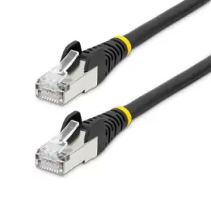 image of StarTech.com 7.5m CAT6a Ethernet Cable - Black - Low Smoke Zero Halogen (LSZH) - 10GbE 500MHz 100W PoE++ Snagless RJ-45 w/Strain Reliefs S/FTP Network