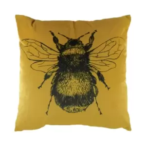 Image of Gold Bee Velvet Cushion Gold / 43 x 43cm / Cover Only