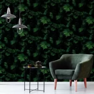Image of Fern Wall Green Wallpaper Green