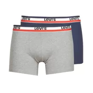 Image of Levis Men SPRTSWR PACK X2 mens Boxer shorts in Blue. Sizes available:S,M,L,XL
