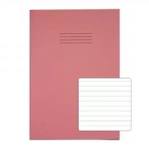 image of RHINO 13 x 9 A4 Oversized Exercise Book 40 Pages 20 Leaf Pink 8mm