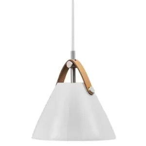 Image of Strap 16cm Dome Pendant Ceiling Light Nickel, G9