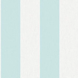 Image of Superfresco Easy Calico Blue Striped Decorative Wallpaper - 10m