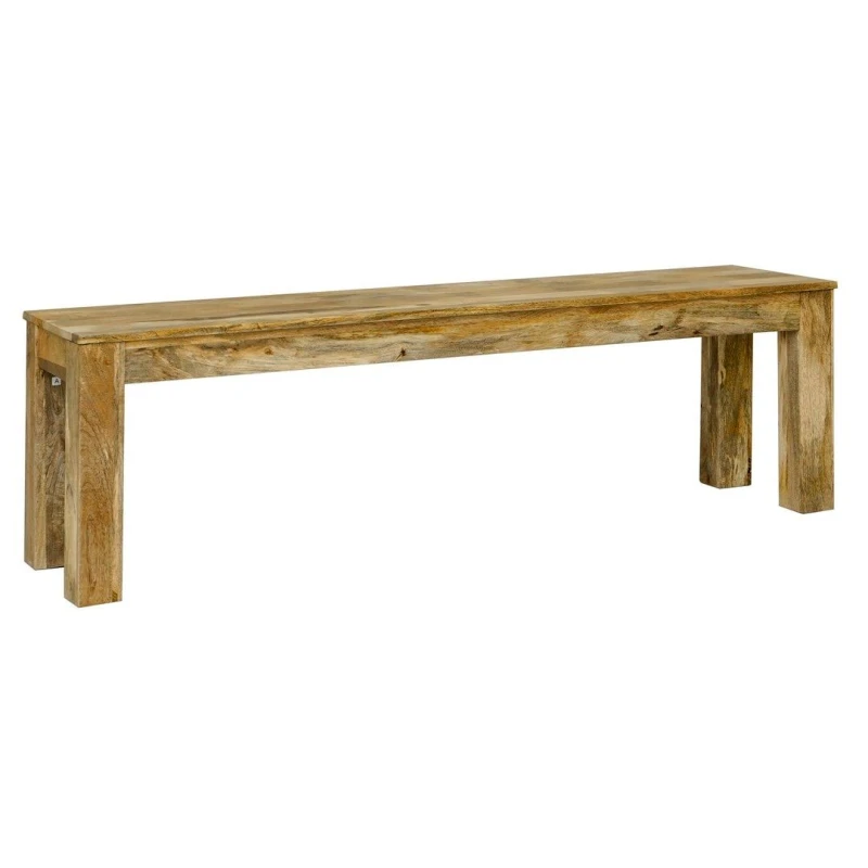 Image of Jaipur Furniture Ltd Bench Large - Mango Wood - L35 x W148 x H45cm - Light Finish in Brown Brown Unisex