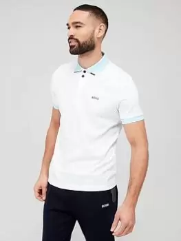 Image of BOSS Paddy 1 Regular Fit Polo Shirt-White, Size L, Men