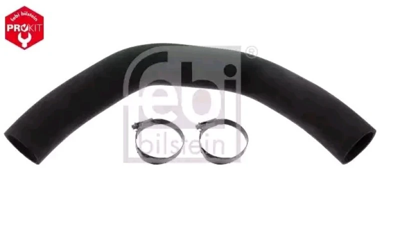 Image of FEBI BILSTEIN 49168 Radiator Hose OE Turbo NEW, EPDM (ethylene propylene diene Monomer (M-class) rubber), with clamps EPDM (ethylene propylene diene M