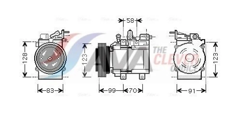 Image of Air conditioning compressor AVA COOLING SYSTEMS HYAK160