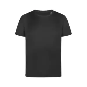 image of Stedman Childrens/Kids Sports Active T-Shirt (L) (Black Opal)