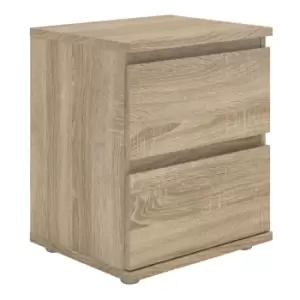 image of Nova Bedside 2 Drawers In Oak Effect