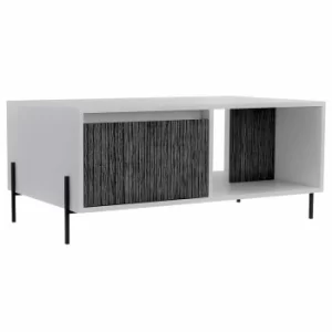 Image of Dallas Two Tone Coffee Table with Storage, White