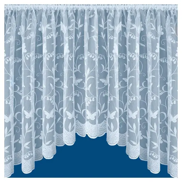 Image of Tyrone Textiles Hawaii Floral Butterfly Net Jardiniere - White 381x91cm