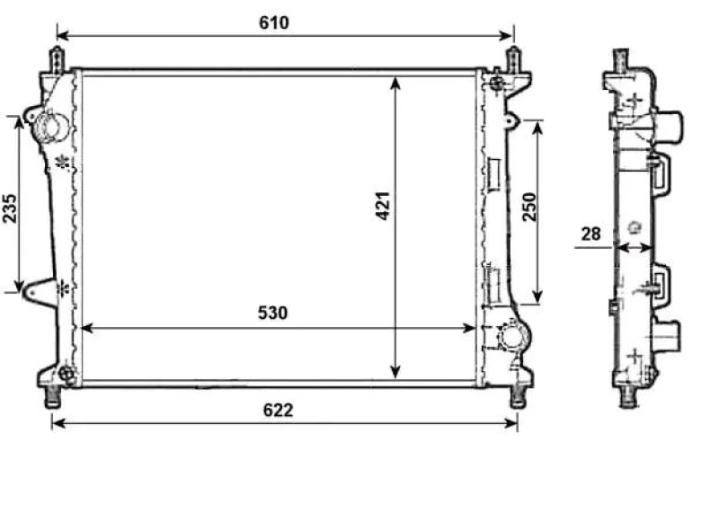 Image of NRF Engine radiator NRF 53987